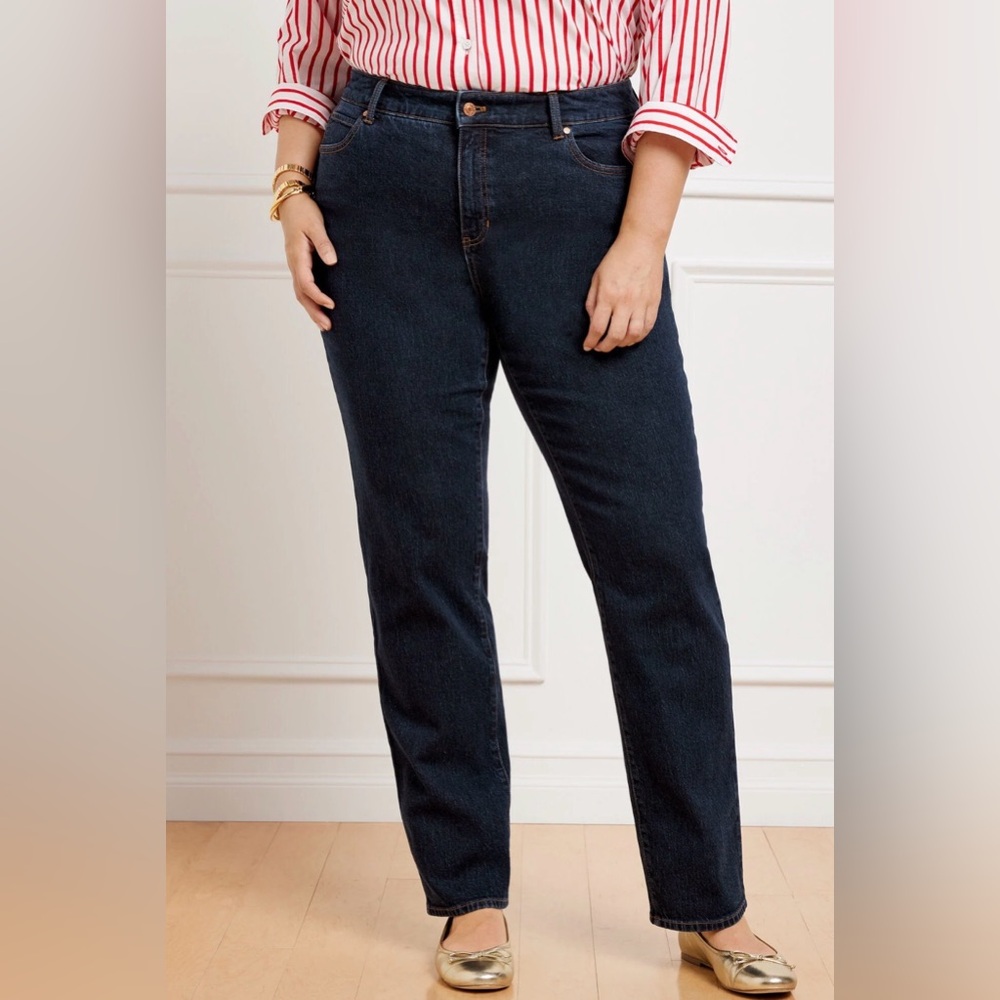Talbots Deep Indigo High Waist Relaxed Jean